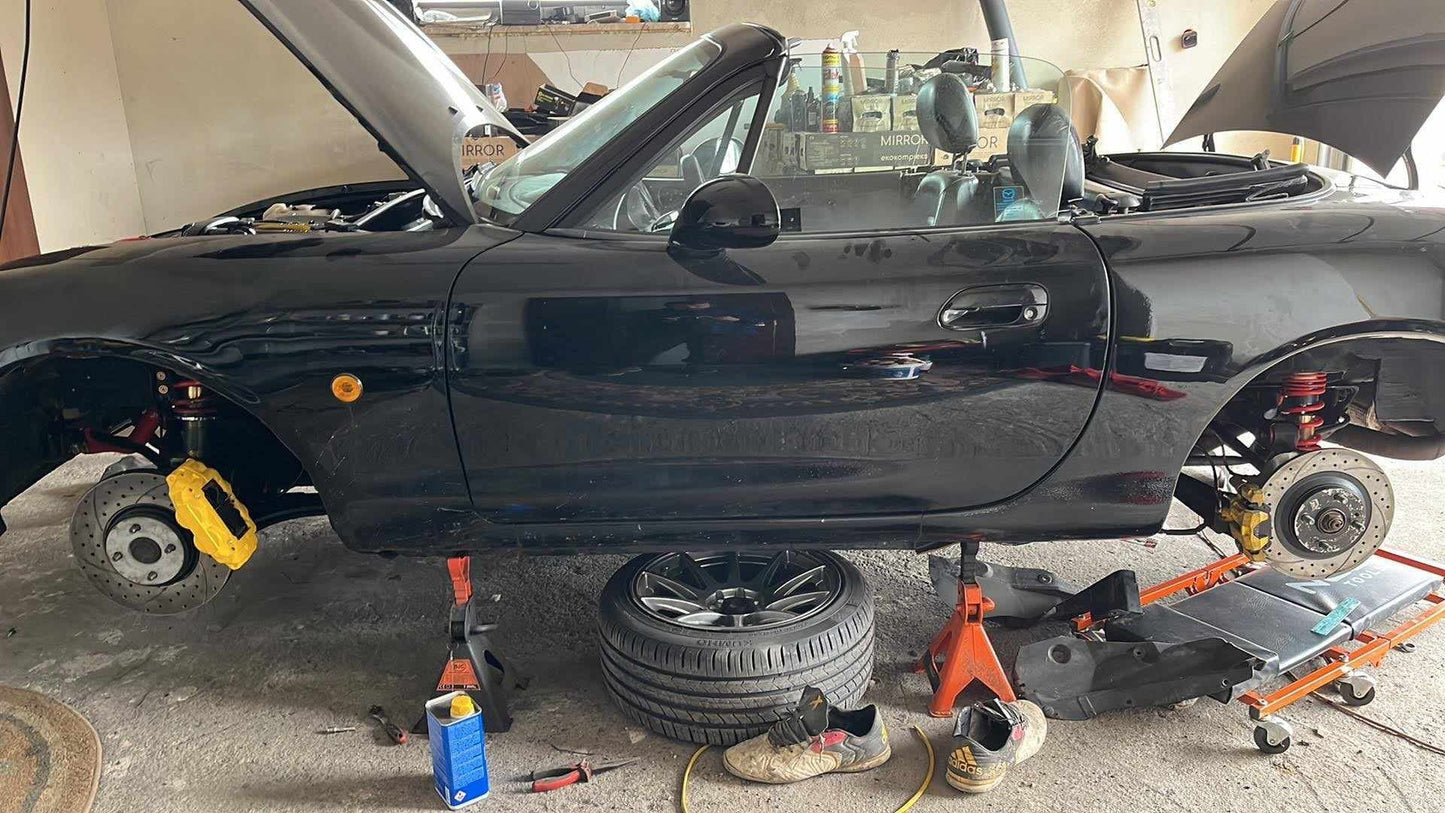 Rear brakes conversion kit Mid to big brake billet cnc adapters for Mazda mx5 miata na/nb/nbfl