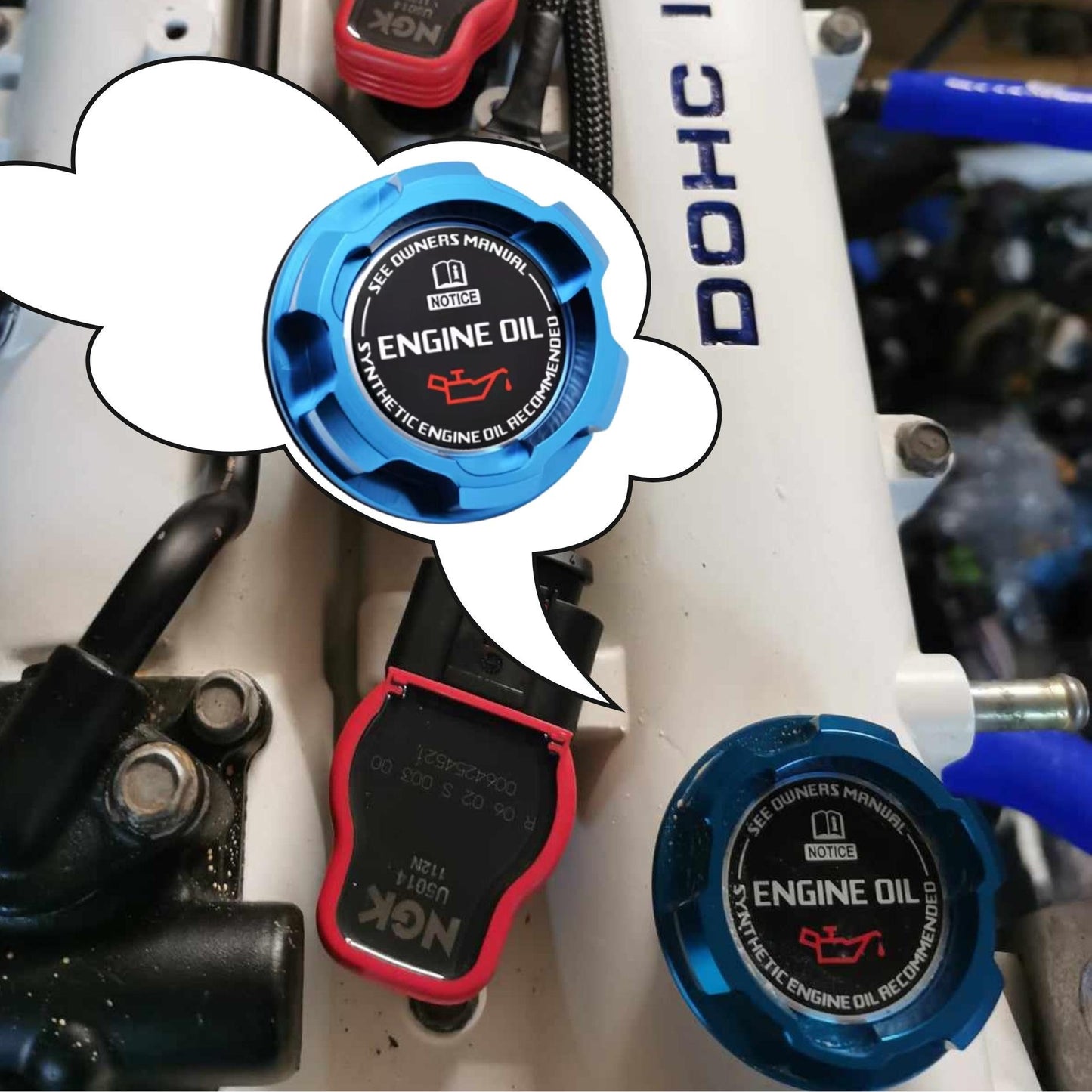 Aluminiowy korek wlewu oleju CNC do Mazda MX-5 NA/NB/NBFL